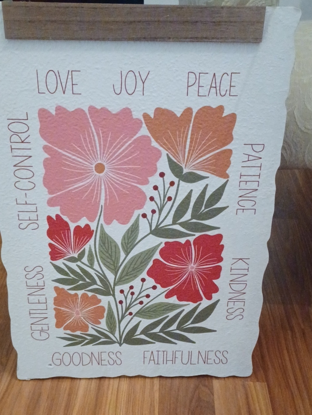 Beautiful Flora Handcrafted Fiber Art Wall Hanging with Inspiring  Graphics